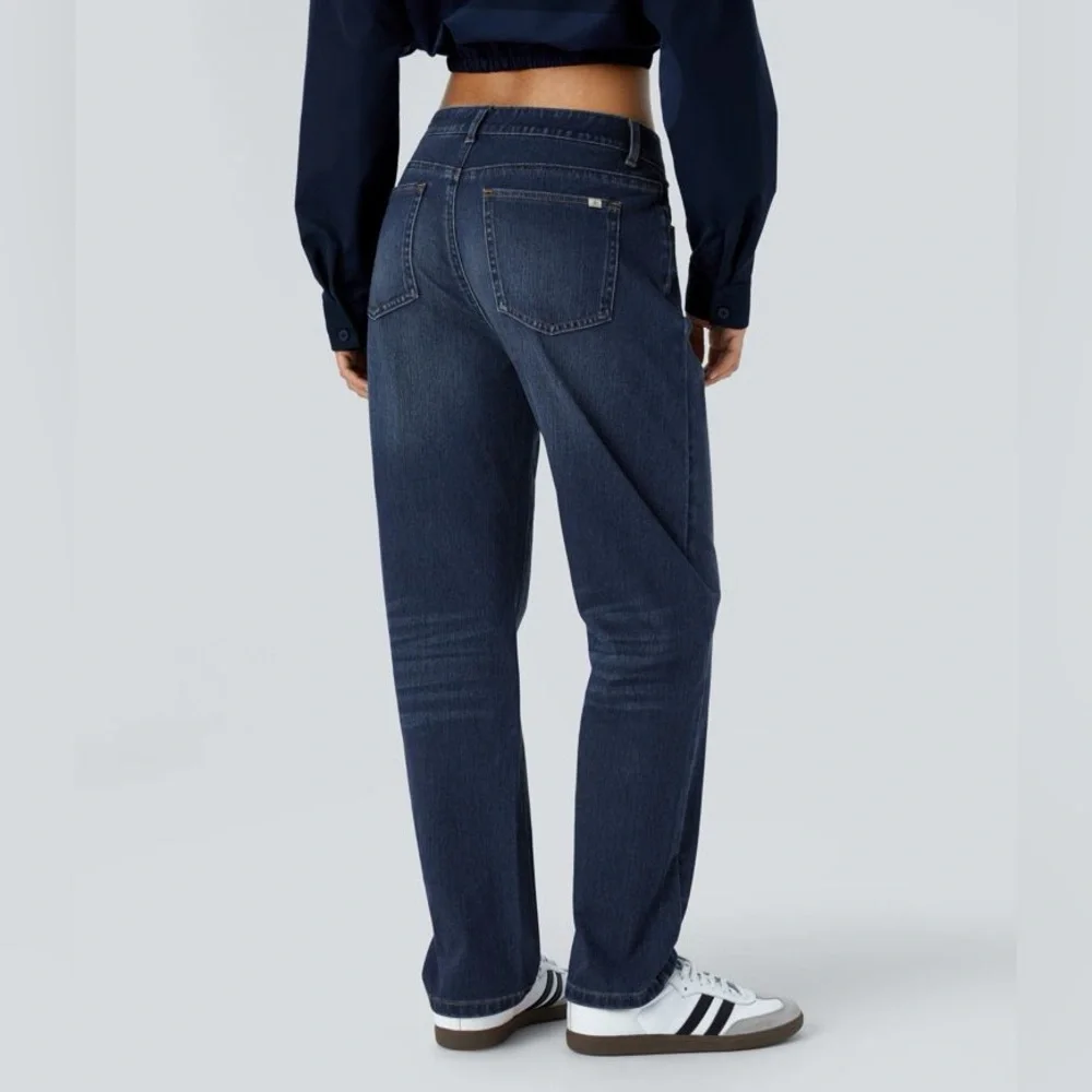 Halara Flex Mid Low Rise Button Zipper - Picture 1 of 3